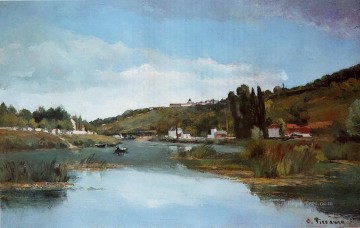 ブルック川の流れ Painting - シュヌヴィエールのマルヌ 1864年 カミーユ・ピサロ 小川の風景